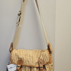 NEW Ralph Lauren Signture Wicker Pattern Crossbody Bag